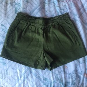 J Crew Army Green Shorts